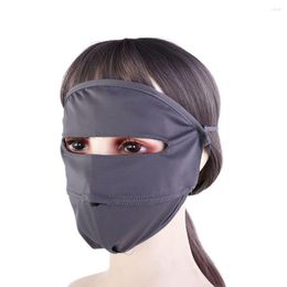 Scarves Protection Anti-UV Silk Outdoor Face Shield Summer Sunscreen Mask Gini Womne Sun Hats Driving