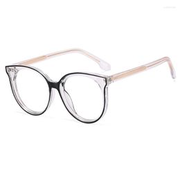 Sunglasses TR90 Round Cat Eye Anti Blue Light Glasses Frames Men Women Optical Plastic Titanium Fashion Computer Eyeglasses