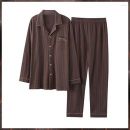 Men's Sleepwear Large Size 4xl Pajamas Suit Nightgown Male 2PCS Shirt&Pants Cotton Sleep Sets Men Pijamas Homewear Loose Nightwear Wear