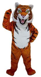 Halloween High quality SIBERIAN TIGER Mascot Costume Cartoon Fancy Dress fast shipping Adult Size