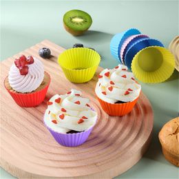 Sile Muffin Cupcake Moulds 7cm Colorful Cake Cup Mold Case Bakeware Maker Baking Mould sports JL1718