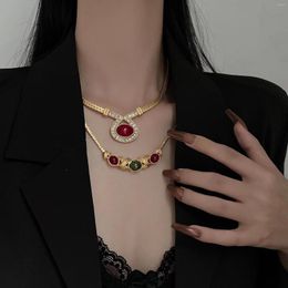 Chains Vintage Elegant Glass Necklace