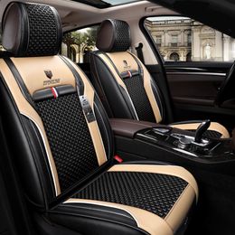 Universal Fit Car Accessories Seat Covers For Trucks Full Surrounded Design Durable PU Leather Adjuatable Five Seats Car Covers Fo189P