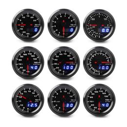 2 52mm 7 Colors LED Dual Display Boost Water Oil temp Oil pressure Voltmeter Air fuel Ratio EGT Tachometer Car Gauge Car2990