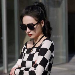 50% OFF Wholesale of sunglasses New Square Polarized Female Fashion Personality Large Frame Round Face Slim Sunglasses