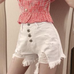 Women's Shorts Womens Baggy Ripped Short Pants For Women To Wear Denim Loose White Wide Jeans Clothing Elegant Offer