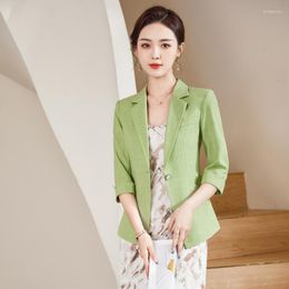 Women's Suits Half Sleeve Formal OL Styles Women Blazers Jackets Coat Spring Summer Business Work Wear Professional Outwear Overcoat Clothes