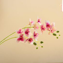 Decorative Flowers Product 3d Printing Film Double Fork Phalaenopsis Artificial Flower Plant Interior Decoration