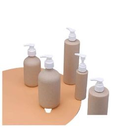 Lotion Bottles Degradable Plastic Pump Refillable Travel Bottle Wheat St Container With For Shampoo Cream Drop Delivery Office School Otuen