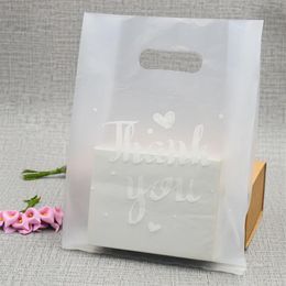 100pcs 1 Lot Translucent plastic bags Thank You plastic bags wedding party Favour retail bags for boxes XD23023316h