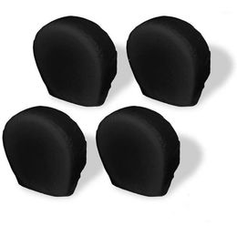 Tire Covers 4 Pack - Vinyl Wheel Protector For Truck SUV Trailer Camper RV Universal Fit Diameters Black1274m