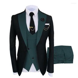 Abiti da uomo 2023 (Giacca Gilet Pantaloni) Abiti da uomo Casual Slim Fit Business Suit Formal 3 pezzi Set Fashion Groom Wedding Men