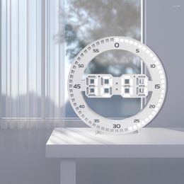 Wall Clocks Luminous LED Alarm With Calendar Temperature Silent Circular 3D Digital Clock For Living Room Home Decor