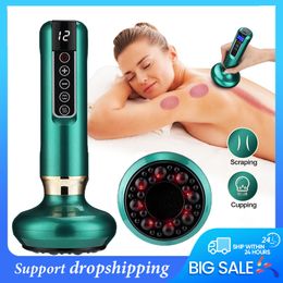 Other Massage Items Electric Cupping Massager Vacuum Suction Cup GuaSha Anti Cellulite Beauty Health Scraping Infrared Heat Slimming Therapy 230728