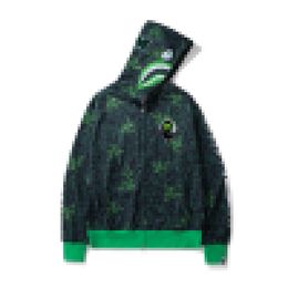 Bathing Ape New Autumn Youth Shark Coat Men's Casual Camo Hooded Sweater Bathing Ape Hooded Jacket