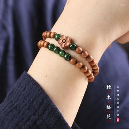 Strand Sandalwood Hand String Double Ring Buddha Beads Men And Women Bracelet Art Ethnic Ornaments Wholesale Bangle Necklace