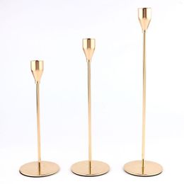 Candle Holders Tass Candlestick Simple Golden Iron Cup Living Room Decoration Romantic Candlelight Dinner