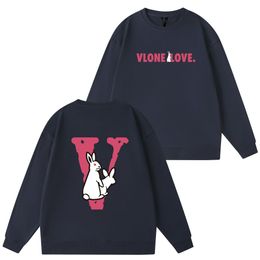 vlone women hoodie designer hoodies Unisex Letter Graphic Hooded Sweatshirt Thermal Top Hoodie with Pocket Big V Cotton Mans Tees shirts for women designer