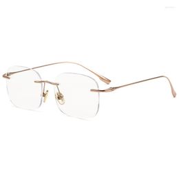 Sunglasses Unisex Fashion Anti Blue Light Glasses Clear Computer Vintage Style Rimless Eyeglasses Plain Eyewear Face Decor