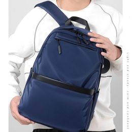 School Bags Style Business Backpack Nylon Solid Colour Large Capacity Student Schoolbag Travel Backpack on Sale For Men 230728