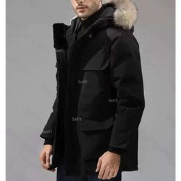 Piumino invernale Piumino da uomo di alta qualità Piumino d'oca canadese con cappuccio spesso Parka caldo Doudoune Homme Cappotti da esterno Cappotto di lusso X2