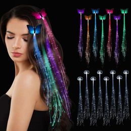 LED Light Sticks 10 Pack Led Up Fairy Hair Accessories Braid Clips for Women Girls Glow in the Dark Party Favors Supplies 230728