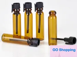 1000pcs BOTTLES ESSENTIAL OIL Bottle Perfume Bottles high quanlity Refillable Amber 1ML ROLL ON fragrance PERFUME GLASS