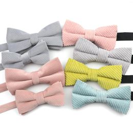 Bow Ties Mens Corduroy Bowtie Colorful Cotton Flexible Smooth Butterfly Soft MaSolid Color Tie For Wedding Party Bar Accessies