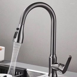 Kitchen Faucets All Copper Selling Pull-out Pagoda Vegetable Washing Basin Faucet Sink Retractable Dishwasher Cold And Splash