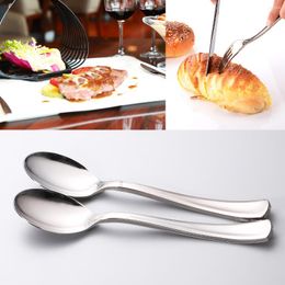 Disposable Flatware 36pcs Plastic Mini Dessert Cake Spoon Stainless Steel Finish For Party Banquet Wedding (Silver)