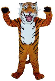 Halloween High quality BENGAL TIGER Mascot Costume Cartoon Fancy Dress fast shipping Adult Size