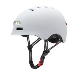 illumination warning onepiece helmet with light riding bicycle balance bike scooter riding helmet men and women290v