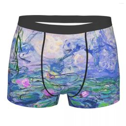 Underpants Claude Monet Water Lilies Underwear Men Sexy Print Customised Garden Paintings Boxer Shorts Panties