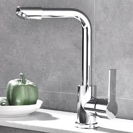 Kitchen Faucets Single Cold Water Faucet Wash Basin And Universal Stainless Steel Tank Rotatable Household