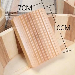 Dish Storage Box Wooden Natural Bamboo Soap Dishes Tray Holder Storage Soap Rack Plate Box Container Portable Bathroom Soapcnm