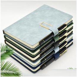 Notepads Journal Notebook A5 B5 Pu Leather Er With Magnetic Closure College Red Notebooks For School Students Drop Delivery Office Bus Ot3U9