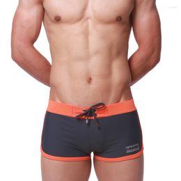 Men's Shorts Wide Brimmed Low Waisted Solid Color Beach Swimsuit