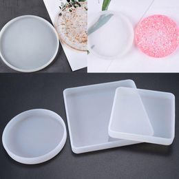 Baking Moulds 3 Pcs Crystal Epoxy Mould DIY Handmade Mirror Square Round Highlight Silicone Mould Candle Soap Making Cake Decorations Gift