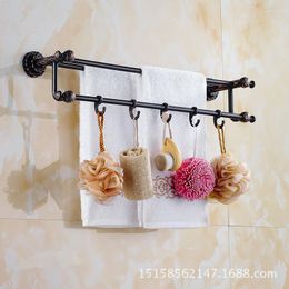 Bathroom Sink Faucets All Copper Black Bronze Double Towel Rack Antique European Hanging Rod