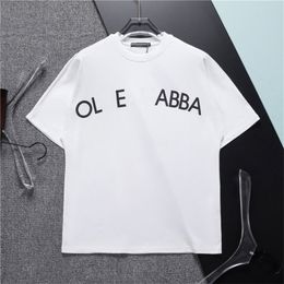 Summer cotton short-sleeved T-shirt men's American casual letter printing design sense niche half-sleeve shirt