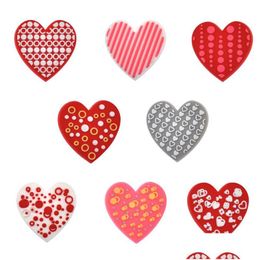 Shoe Parts Accessories Valentines Day Love Clog Charms Heart Jibitz Decoration Buckle Pins Charm Pvc Drop Delivery Series Randomly