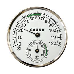 5-inch Dial Thermometer Hygrometer Metal Plastic Housing Sauna Room Hygro-thermometer230O