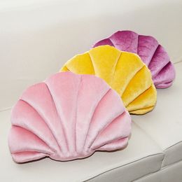 Plush Pillows Cushions Shell Stuffed Throw Pillow Velvet Pillows Sea Shells Home Decor Bed Sofa Cushion Decoration Gift 34x25cm 230729