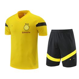 22 23 Borussia Dortmund Tracksuits Badge embroidery Men Jersey Fast-dry Short Sleeve Shirt Outdoor Leisure sports suit Top Shorts Sports shirt