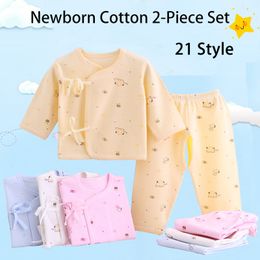 Clothing Sets 2 Pcs born GirlBoy Clothes 0 3 6 Months Baby Outfits Pants Gifts Set 100%Cotton Soft Infant Gift Pyjama Bebe 230728