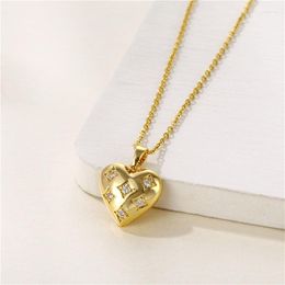 Pendant Necklaces Trendy Hip Hop Style Heart Stainless Steel For Women Gothic Vintage Female Neck Chain Jewelry Wholesale