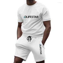 Men's Tracksuits Summer Sportswear Brand Fitness Sets Running Clothes Casual Suit T-shirt Shorts Breathable 2-Piece Tracksuit Men Clothin