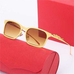50% OFF Sunglasses 2023 Three dimensional leopard head men's full frame business Personalised optical glasses trend SunglassesKajia New