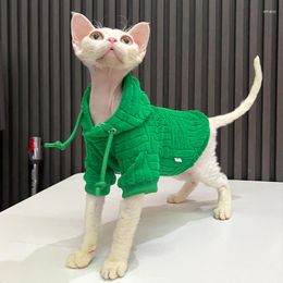 Cat Costumes Designer Fabric Sphinx Devon Rex Stretchy Cotton Sweater Spring Fall Kitten Clothes For Cats Sphynx Hairless