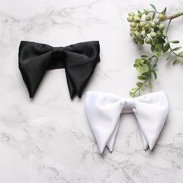 Bow Ties Fashion Solid Color Big Bowties For Mens Banquet Man Business Formal Dress Bowknots Women Neckwear Wedding Cravat